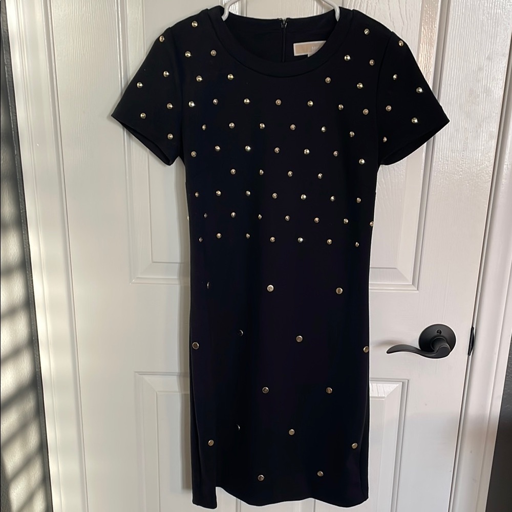 MICHAEL Michael Kors Studded Sheath Dress - Size S